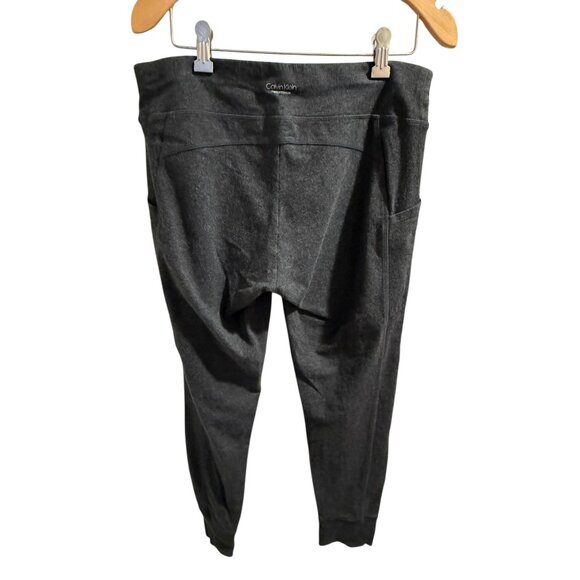Calvin Klein Performance Stretch Joggers With Pockets L/G Charcoal Gray - Picture 7 of 8